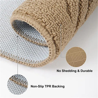 Tapis d'entrée absorbant à rayures, touffeté, antidérapant, lavable, adapté aux animaux domestiques, résistant aux taches, en polypropylène, attrape-saleté