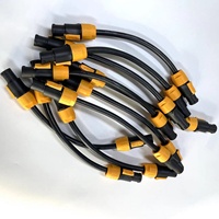 Connecteur Powercon étanche basse tension 250V 20A IP65, câble Powercon marin Seetronic 14AWG à âme en cuivre, orange