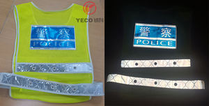 夜によく見える反射プリズムPVCテーププリントパターン縫製安全ベストユニフォームウェア洗える - Product Image 5