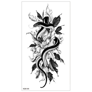 Novedades, Tatuaje Temporal Permanente, Calcomanía de Calavera y Rosa, Tatuaje de Mano de Terror, Flor Equinox, 3D, Media Manga para <span class=keywords><strong>Antebrazo</strong></span> - Product Image 6