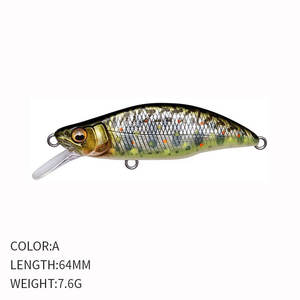 Leurre de pêche Minnow personnalisé 64mm/7.6g, Wobbler artificiel, Swimbait, Leurre coulant pour Bass et Truite, Pesca - Product Image 5