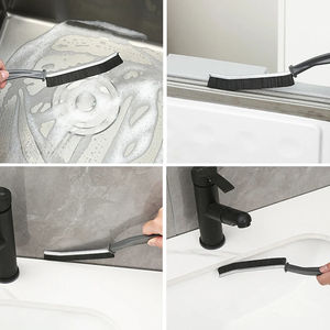 Cepillo de limpieza de juntas de cerdas duras, cepillo para limpiar azulejos, cepillo para limpiar juntas profundas, herramientas y accesorios para limpiar huecos y grietas. - Product Image 3