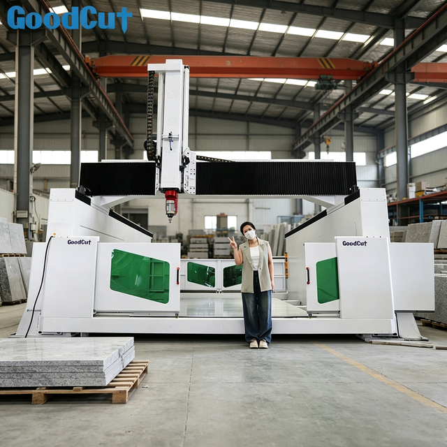 Hot Sale High End 5 Axis  Large Size ATC CNC Router Machine 9kw Air Cooling 360 Degree Rotate Spindle for Wood Stone Aluminium