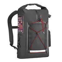 Sac à dos étanche à enroulement en PVC IPX6 avec conception de crochet latéral pour rangement de cordes élastiques, idéal pour le kayak, le cyclisme et les excursions en camping en extérieur