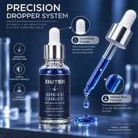 Serum Penumbuh Rambut XIUTEN Blue Copper Peptide GHK-CU AHK-CU Memperkuat Akar Rambut Serum Perawatan Kulit Kepala Bernutrisi untuk Rambut Lebih Tebal