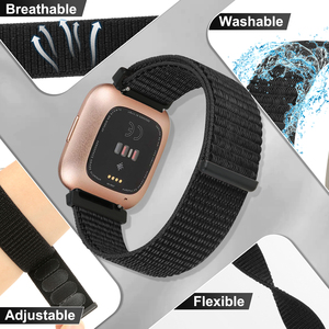 Bracelet de montre de remplacement en nylon sport réglable avec velcro pour <span class=keywords><strong>Fitbit</strong></span> <span class=keywords><strong>Versa</strong></span>/<span class=keywords><strong>Fitbit</strong></span> <span class=keywords><strong>Versa</strong></span> 2/<span class=keywords><strong>Fitbit</strong></span> <span class=keywords><strong>Versa</strong></span> <span class=keywords><strong>Lite</strong></span>/<span class=keywords><strong>Fitbit</strong></span> <span class=keywords><strong>Versa</strong></span> SE - Product Image 4