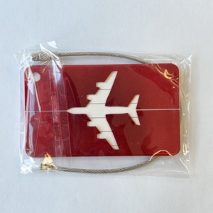 Étiquette de bagage en alliage d'aluminium en forme d'avion, personnalisée, de bonne qualité et à prix avantageux, avec un design moderne, 7,5x4,5 cm, pour les voyages - Product Image 3