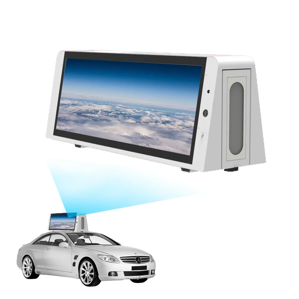 4g publicidade táxi lcd, top táxi carro em movimento display led digital, placa de publicidade táxi telhado