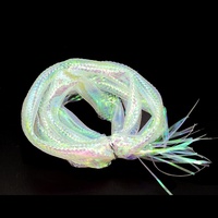 OEM Perlweiße Geflochtene Mylar-Schläuche Fliegenbindematerialien 2mm-10mm Realistisches Fischschuppen-Gewebe für Streamer Barsch Hecht Lachs