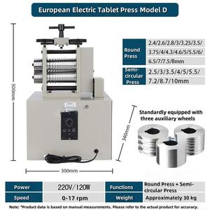 Efficiente Macchina per la Lavorazione di Gioielli in Metallo, Utensile per Formatura a Rullo per Fogli di Gioielleria su un Piccolo Laminatoio Elettrico Grigio - Product Image 6