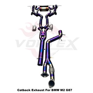 ระบบท่อไอเสียไทเทเนียม Vortex Performance สำหรับ BMW M2 G87 ปี 2022-2025 สีม่วง พร้อมวาล์วอิเล็กทรอนิกส์ ชุดแคทแบ็ก ปรับแต่งเสียงท่อไอเสีย - Product Image 2