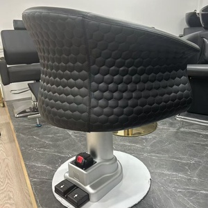 เก้าอี้ตัดผมไฟฟ้าหนังสังเคราะห์ Qumeng พร้อมปั๊มไฮดรอลิก หมุนได้ 360 องศา และปรับความสูงได้ - เฟอร์นิเจอร์ร้านเสริมสวย - Product Image 2