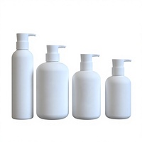 Botol Kosmetik Sampo Lotion Tubuh HDPE Putih Kosong 300ml 500ml dari Pabrik Grosir, Pompa Mudah Dibuka, Permukaan Matte, Merek MS