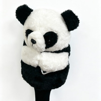 Funda para Palo de Golf y Gorra de Golf de Tela de Felpa de Panda, Promocional, Hecha a Mano, de Dibujos Animados, Bonita, con Diseño de Número Uno, Protección para la Cabeza del Palo