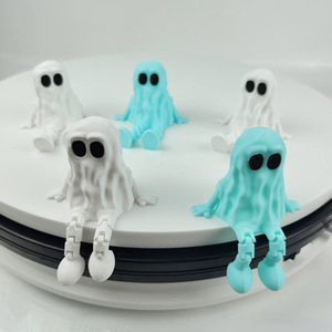 Statuette di fantasmi stampate in 3D con gambe snodate, decorazione di Halloween per feste al coperto, giocattolo per bambini, regalo, artigianato in plastica - Product Image 1