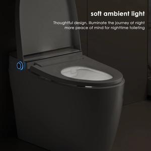 Inodoro Inteligente <span class=keywords><strong>MUBI</strong></span> Versión Simple con Sifón en <span class=keywords><strong>S</strong></span> Alargado, Inodoro Sanitario de Cerámica, WC Eléctrico Automático con Bidé Inteligente - Product Image 2