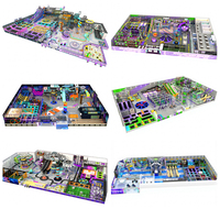 Diseño de Parque Infantil Interior Grande Personalizado, Centro de Juegos Interactivo con Temática Infantil, Equipamiento para Parques Infantiles Interiores