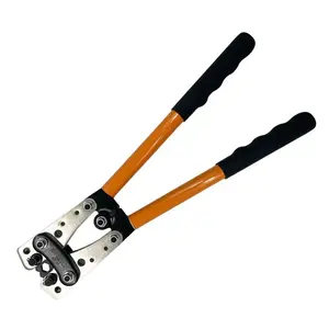 Battery Cable Lug Crimping Tool For 8 6 4 2 1 1/0 AWG Heavy Duty Wire Lugs With Wire Shear Cutter