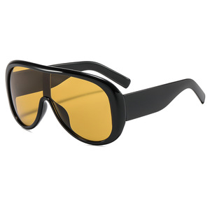<span class=keywords><strong>Gafas</strong></span> <span class=keywords><strong>de</strong></span> Sol Vintage Estilo Años 70, Montura Grande <span class=keywords><strong>de</strong></span> PC Color Carey, Lentes Amarillas, Protección UV400, Estilo Retro Urbano XY89337 - Product Image 5