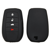 Housse de clé en silicone OEM, couleur personnalisée, étui souple à 4 boutons pour clé intelligente Toyota Highlander Camry Prado RAV4 Corolla – Fournisseur