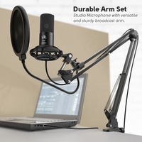 Microphone à condensateur de studio FIFINE T669, microphone d'enregistrement, microfono inalámbrico, microphone USB professionnel