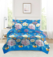 Parure de lit imprimé floral 3D King Size Design vibrant pour la décoration de chambre à coucher en Afrique