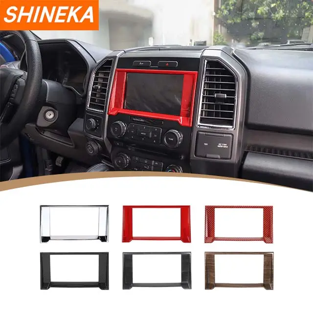 Hoogwaardige Abs Auto-Interieur Accessoires Gps Frame Navigatie Decoratie Cover Voor Ford F150 2015-2020