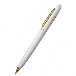 Custom Promotional Metal Ballpoint <b>Pen</b> 1.0mm Twist <b>Gold</b> Resort Hotel Use Logo Engraved Blue/Black Ink - Product Image 1