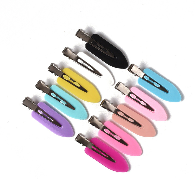 Ins популярная Плоская Металлическая бесшовная заколка для волос без изгиба, женская заколка для волос