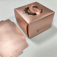Boîtes rigides de luxe haut de gamme avec impression couleur UV, boîte cadeau premium avec gaufrage, emballage en carton doré pour pâtisserie et desserts