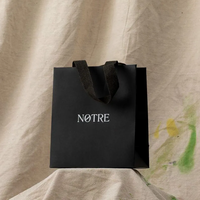 Sacs en papier de luxe portables promotionnels en gros SHINY avec logo pour le shopping, les cosmétiques, les cadeaux, avec ruban