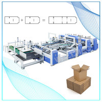 Línea de Producción de Pegamento para Cajas Totalmente Automática de Alta Calidad, Máquina de Pegado de Cajas, Máquina Plegadora y Encoladora de Cajas