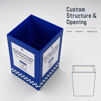 Vente en gros d'usine, organisateur de bureau personnalisé en 2 pièces, accessoire de bureau, porte-crayons, porte-stylos en acrylique noir