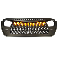 Gobison 2018 2019 2020 2021 2022 4x4 Offroad Pare-chocs avant Grille de voiture Ailes de faucon pour JEEP WRANGLER JL Grille