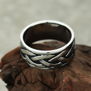 Оптовая продажа, кольцо в стиле хип-хоп, винтажное религиозное кольцо из нержавеющей стали, цепь из титановой стали, кольцо для мужчин - Product Image 4