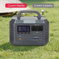 Station d'alimentation solaire portable 1000W 768WH, batterie de démarrage d'urgence au lithium-ion, sortie AC 110V 220V avec kits de panneaux solaires