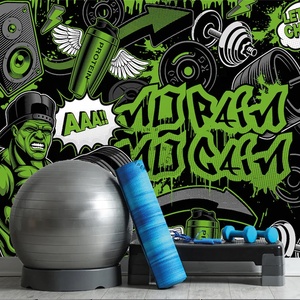Papel Tapiz 3D Autoadhesivo Impermeable con Diseño de Personajes de <span class=keywords><strong>Anime</strong></span>, Gimnasio, Fitness, Deportes, Botánico Moderno para Sala de Estar - Product Image 6
