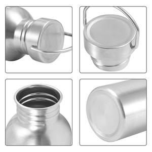 Bottiglie d'acqua in acciaio inossidabile bicchieri da campeggio in metallo a parete singola con coperchi diversi - Product Image 4
