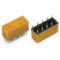 Relais de signalisation DPDT à double bobine DS2Y-SL2-DC12V 12VDC 2A à montage traversant pour contrôle industriel