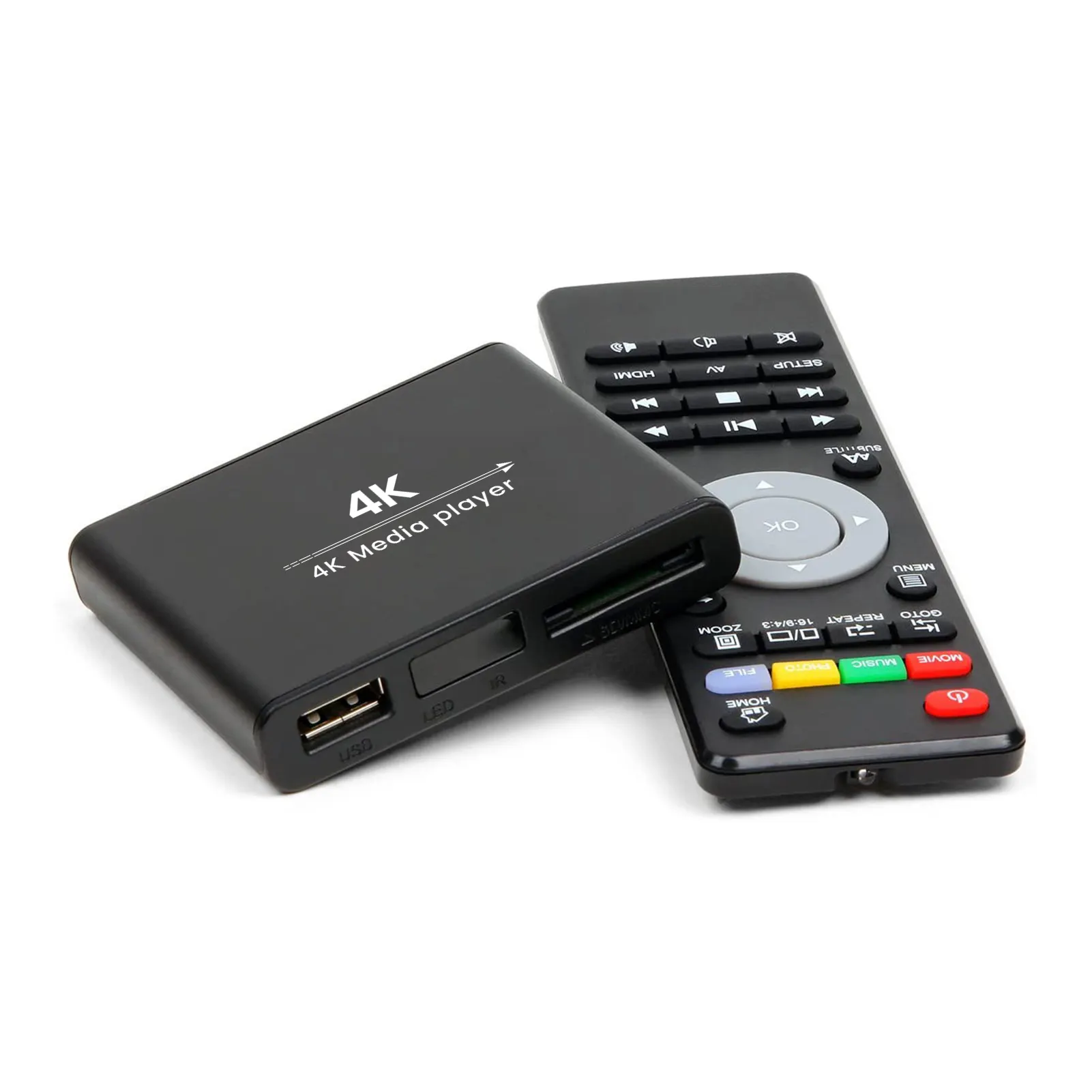 AGPTEK Lecteur multimédia numérique 4K Ultra HD Sortie HDMI / AV PPT