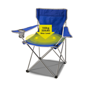 Draagbare, opvouwbare, duurzame, milieuvriendelijke loungestoel voor buiten, kamperen, reizen en strandgebruik met bekerhouder - Product Image 2