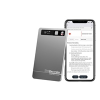 Enregistreur vocal intelligent ultra-fin en alliage d'aluminium 64 Go avec IA pour réunions et traduction synchronisée