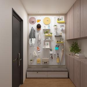 Étagère murale perforée personnalisée, rectangulaire, blanche, noire, jaune, bleue, verte, rose, revêtement poudré, sans perçage, organisateur de bureau - Product Image 1