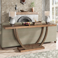 Table console rétro en MDF de style moderne du milieu du siècle, 160 cm, pour appartement, salon, meubles