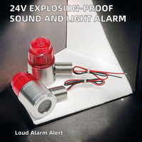Alarm Suara dan Cahaya Anti Ledakan 24V 90dB Jangkauan Deteksi 10-20m Sensor Gerak Baja Tahan Karat Detektor Karbon Monoksida
