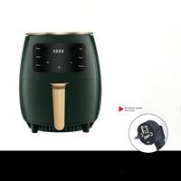 Friteuse à air électrique en plastique de 4,5 L avec écran tactile LCD, protection contre la surchauffe, 1400 W/900 W, usage domestique, 8 modes, cuisson en un clic