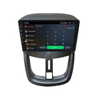 Radio Mobil 2Din Android, Stereo Mobil GPS Player Multimedia Android Auto Carplay untuk Peugeot 207 2006-2015