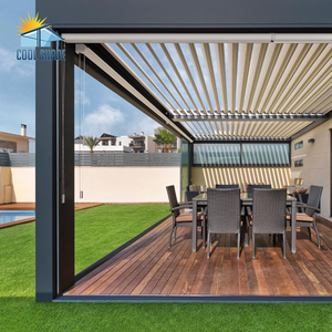 Pergolas pare-soleil, gazebo extérieur en aluminium, pergola bioclimatique à lames orientables, pergola motorisée en aluminium pour l'extérieur - Product Image 3