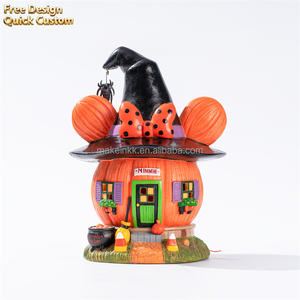 Decoración para Fiesta <span class=keywords><strong>de</strong></span> Halloween, Casa <span class=keywords><strong>de</strong></span> Calabazas <span class=keywords><strong>de</strong></span> <span class=keywords><strong>Minnie</strong></span>, Figura <span class=keywords><strong>de</strong></span> Resina, Adorno Espeluznante para Casa Embrujada, Bar y Escritorio - Product Image 1
