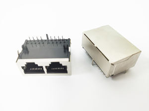 10P8Cサイドエントリー<span class=keywords><strong>2</strong></span>ポートRJ45ジャック一体型コネクタ - Product Image 2